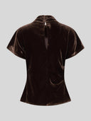 Bruine velvet top eila