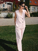 Lichtroze pantalon franciska