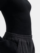 Donkergrijze broek met glitters gina