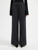 Donkergrijze broek met glitters gina