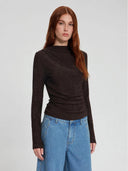 Donkerbruine top edie