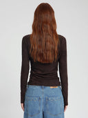 Donkerbruine top edie