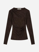 Donkerbruine top edie
