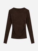 Donkerbruine top edie