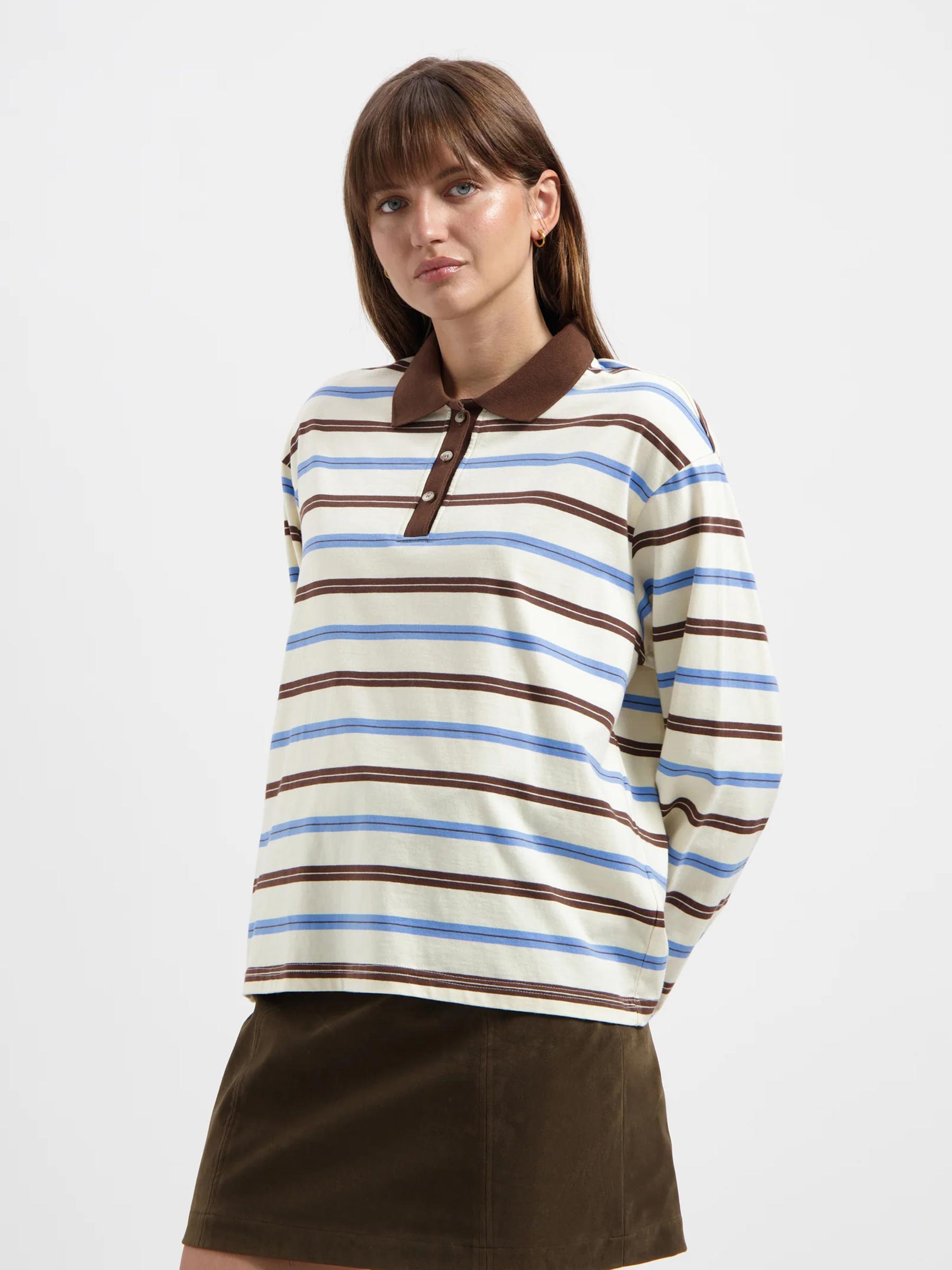 Polo top freddie striped ls polo – Tally-Ho