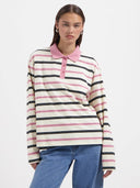 Roze gestreepte polo freddie