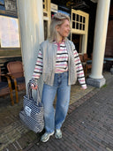 Roze gestreepte polo freddie