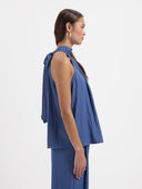 Blauwe halter top hazel