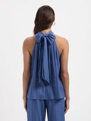 Blauwe halter top hazel