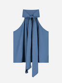 Blauwe halter top hazel