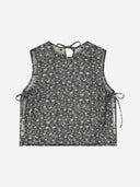 Zwarte bloemen top dana