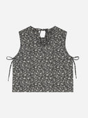 Zwarte bloemen top dana
