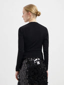 Zwarte top met glitters edie ls