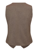 Bruin asymmetrisch gilet nulippa