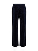 Donkerblauwe velvet broek nujoanna