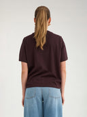 Donkerbruin t-shirt met opdruk numanta