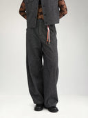 Donkergrijze barrel fit pantalon nuroki