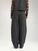 Donkergrijze barrel fit pantalon nuroki