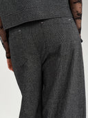 Donkergrijze barrel fit pantalon nuroki