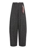 Donkergrijze barrel fit pantalon nuroki