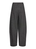 Donkergrijze barrel fit pantalon nuroki