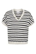 Ecru gestreepte pullover nukiki