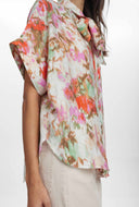 Blouse met bloemen dessin nuvinnie ss bow