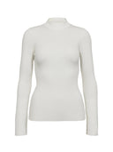 Witte longsleeve met rib nubia