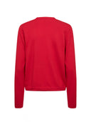 Rood vest met v-hals nucally