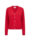Rood vest met v-hals nucally