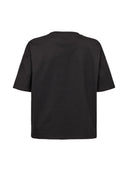 Zwart t-shirt met parelstrikjes nubetunia
