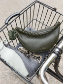 Donkergroene tas leo midi twisted handle