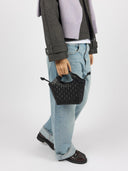 Zwarte gevlochten tas mara mini