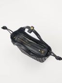 Zwarte gevlochten tas mara mini