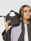 Zwarte gevlochten tas mara mini