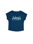 T-shirt met lelietje van dalen scandinavian blue