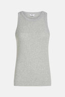 Grijze gemêleerde tanktop