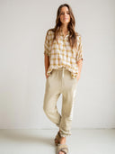 Geruite blouse