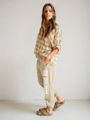 Geruite blouse