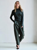 Donkergroene cargo broek