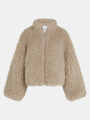 Beige teddy jas