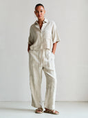 Beige linnen blouse