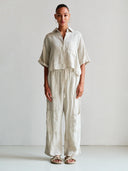 Beige linnen blouse