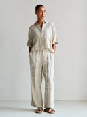 Beige linnen blouse
