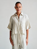 Beige linnen blouse