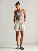 Beige linnen short