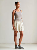 Beige linnen short