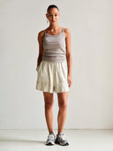 Beige linnen short