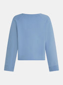 Blauwe sweater met vintage logo print