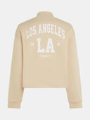 Creme vest met los angeles logoprint
